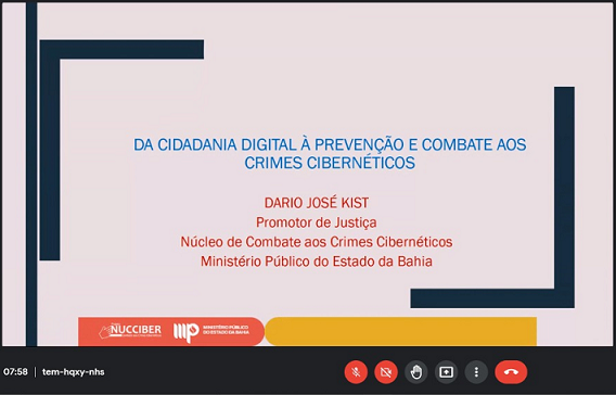 MPBA realiza palestra ao vivo sobre Cidadania Digital para o Colégio Estadual São Francisco